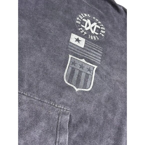 Xtreme Couture By Affliction Unisex Oversized Boxy Pullover Hoodie Bravenet - Picture 4 of 4